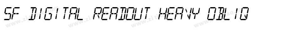 SF Digital Readout Heavy Oblique字体转换